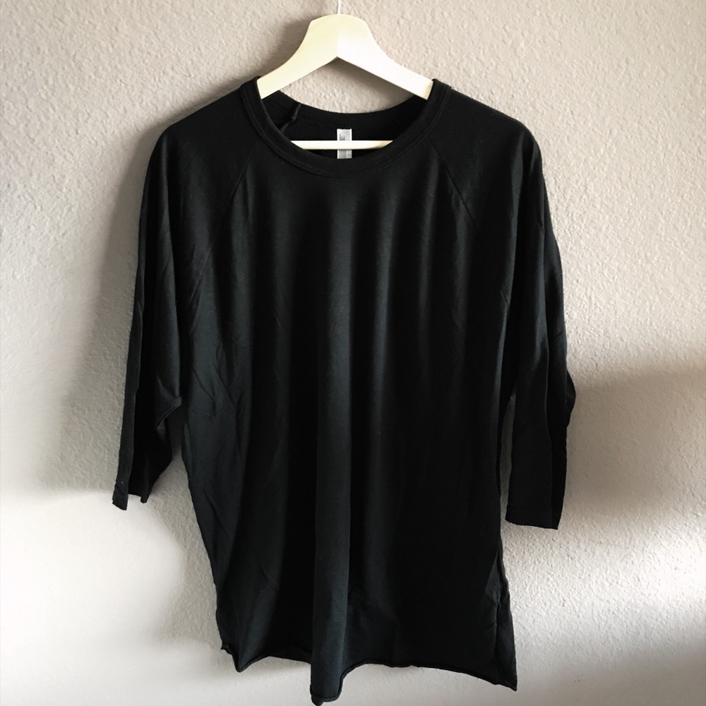 American Apparel 3/4 sleeve 50/50 t shirt